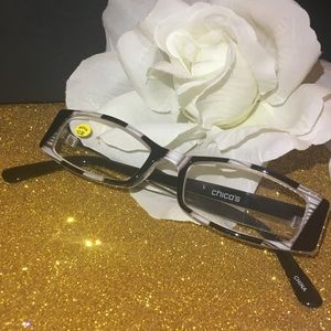 Chico's Skinny Rectangular Frame Reading Glasses